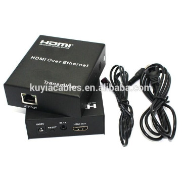HDMI Extender sobre LAN de 100m simples com extensor remoto IR / ir